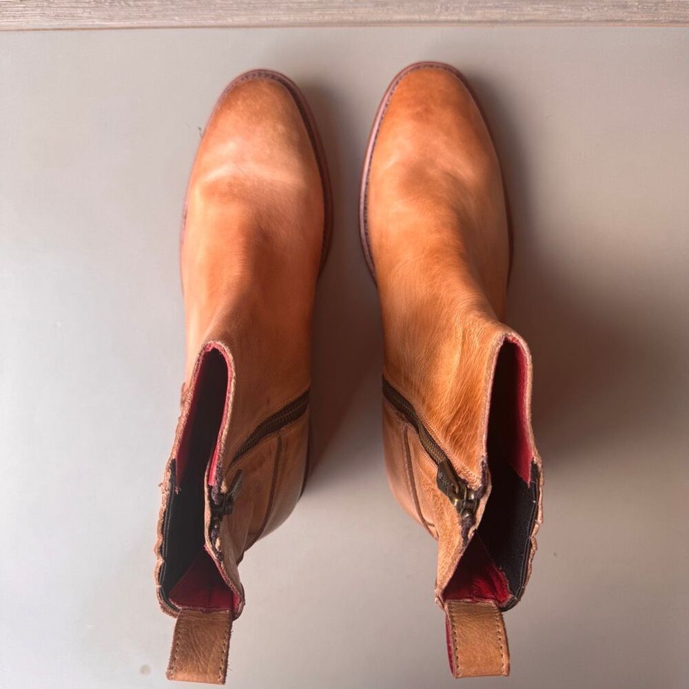 NEW Bed Stu Alina Boots Rustic Tan Leather Women 9.5 Cobbler Series Western Boho - Picture 6 of 16